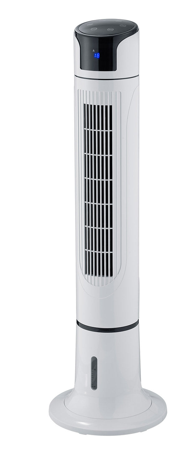 Ventilatore a Colonna Nebulizzante Oscillante H114 cm con Telecomando 3 Velocità Bianco-1