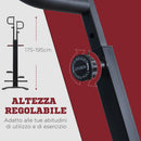 Vertical Climber Altezza Regolabile 100x60x175-195 cm con Monitor LCD in Acciaio e ABS Nero-4