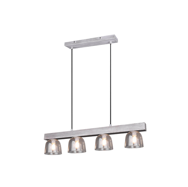 Lampe à suspension d'intérieur E14 en bois gris naturel acquista