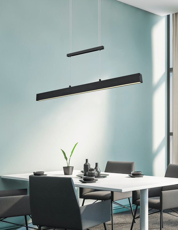 acquista Suspension LED d'intérieur en métal noir mat