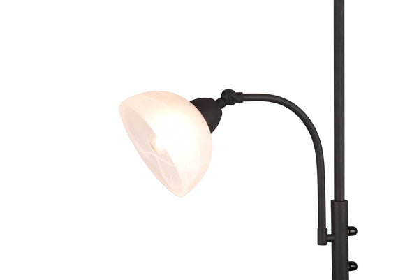 Lampadaire d'intérieur E27 + E14 en métal rouillé sconto