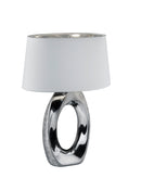 Lampada tavolo da Interno  E27 in Ceramica Argento-1