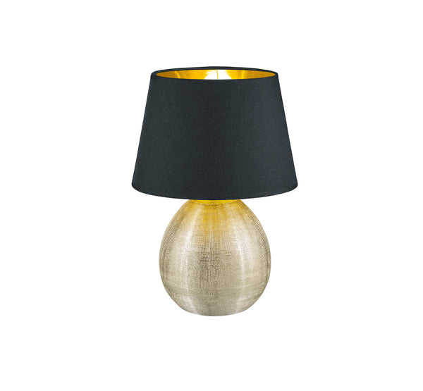 Lampe de table d'intérieur E27 en céramique dorée sconto