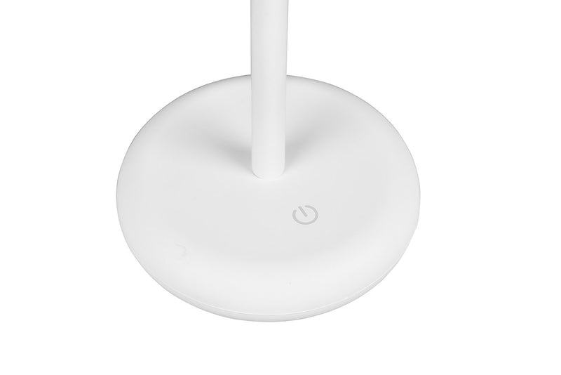 Lampada da Tavolo da Esterno a LED in Plastica Bianco Opaco-2