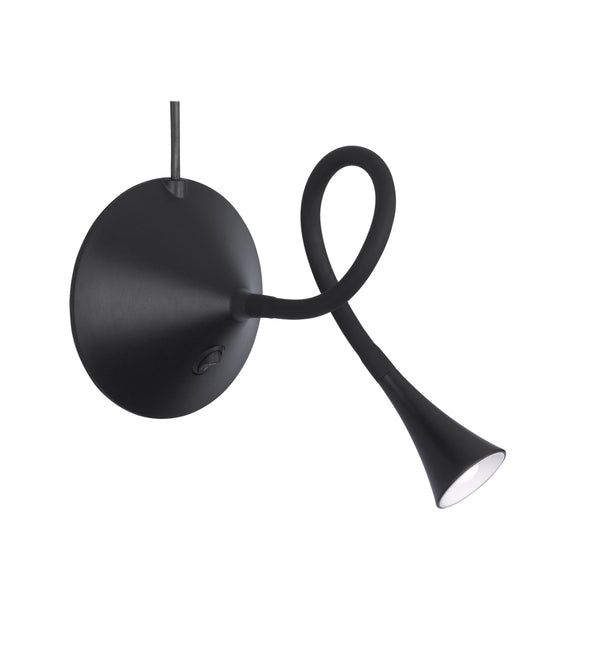 Lampe de table LED d'intérieur en plastique noir prezzo