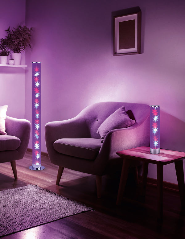 online Lampe de table LED d'intérieur en métal chromé