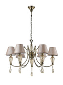 Lampadario Royal Classic in Metallo e Vetro Murano Bronzo-4