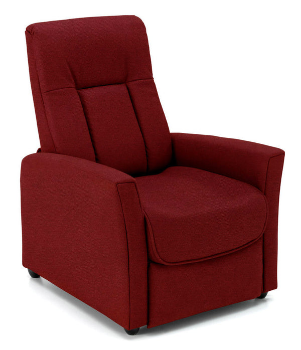 online Fauteuil relax inclinable manuel en microfibre rouge