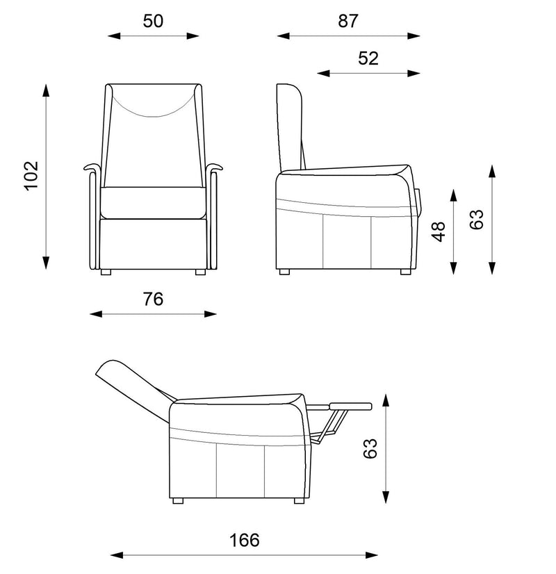 Poltrona Alzapersona Elettrica 2 Motori in Microfibra Rosso e Grigio Chiaro-5