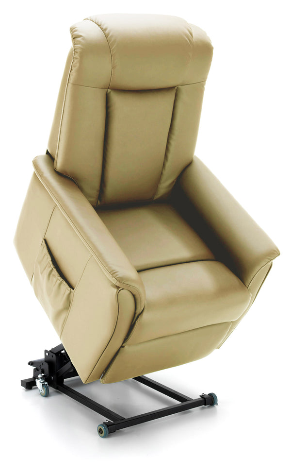 sconto Fauteuil Releveur Electrique 2 Moteurs en Simili Cuir Beige