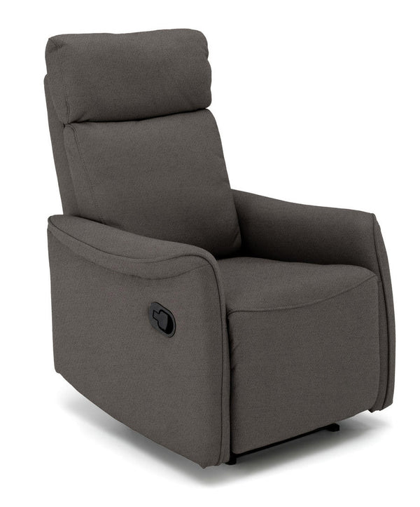 prezzo Fauteuil Relax Manuel en Microfibre 70x92x105 cm Gris Foncé