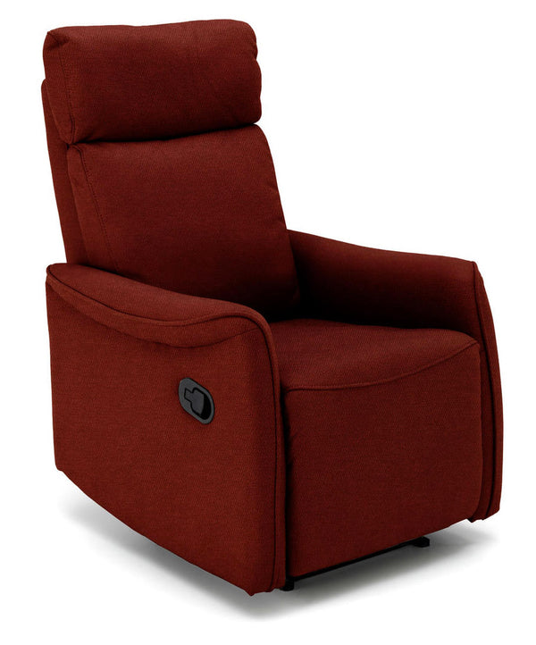 prezzo Fauteuil Relax Manuel en Microfibre 70x92x105 cm Rouge