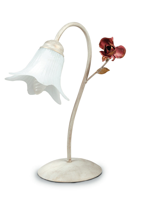 acquista Lampe de Table Rose Blanc Rouge Diffuseur Métal Lampe de Table Classique E14