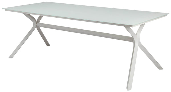 prezzo Vorghini Firenze Table de jardin rectangulaire en aluminium blanc 220x92cm