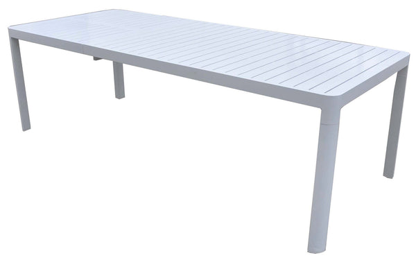 Table de jardin extensible 160/240x100x75 cm en aluminium blanc online