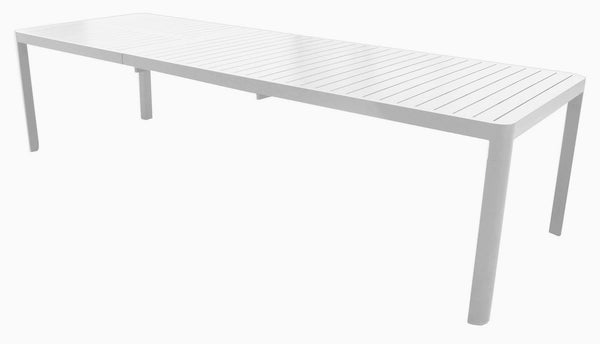 Table de Jardin Extensible 200/300x100x75 cm en Aluminium Blanc acquista