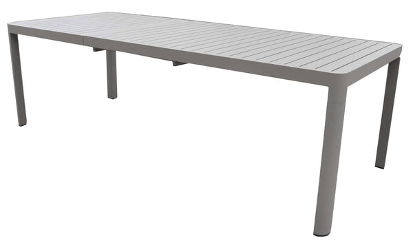 prezzo Table de jardin extensible 200/300x100x75 cm en aluminium gris tourterelle