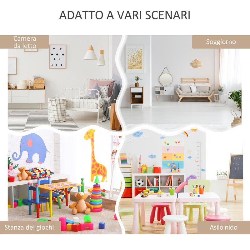 Libreria per Bambini 60x29,9x90 cm con Ripiani e 1 Cassetto in MDF Bianco-7