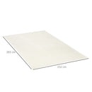 Coperta Plaid Dubleface 203x152x0,5 cm in Flanella 330 GSM Bianco Crema-3