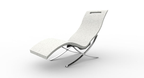 Chaise longue d'intérieur inclinable avec support en aluminium Arkema Serendipity Différentes couleurs sconto