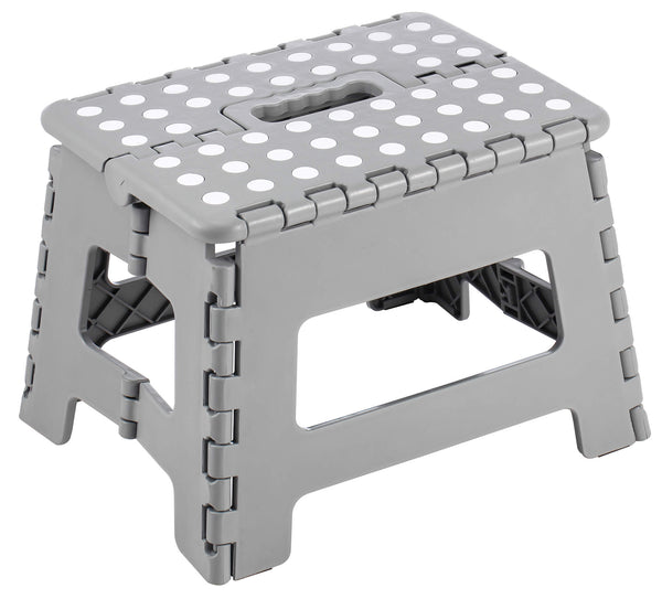 sconto Tabouret Pliant 30x22x22 cm en Polypropylène Gris