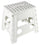 Tabouret Pliant 30x32x22 cm en Polypropylène Blanc