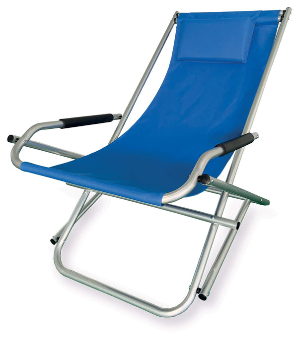 Chaise longue pliante en aluminium bleu d'Elbe acquista