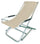 Fauteuil inclinable pliant en aluminium beige