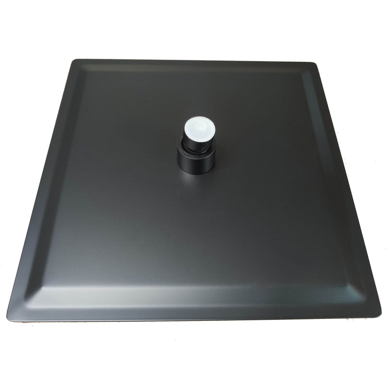 Saliscendi Asta con Miscelatore Termostatico Soffione 30x30 cm e Doccetta in Acciaio Inox Bonussi Nero-2