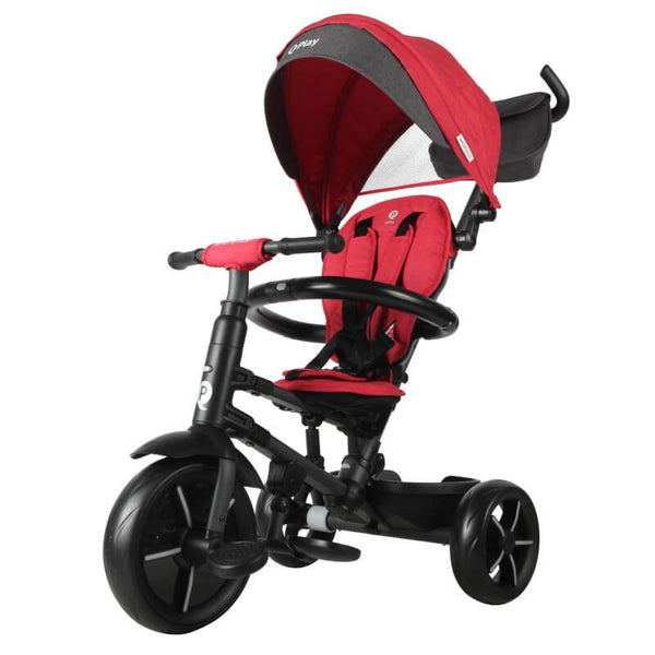 sconto Tricycle à Pousser Pliant pour Enfants avec Poignée Réglable Qplay Rito Star Rouge