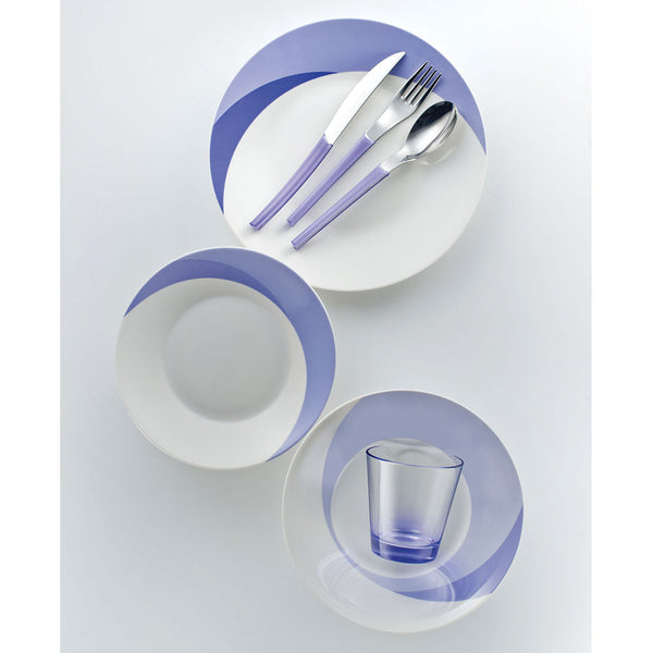 prezzo Set 7 pièces Assiettes + Couverts + Verre Eme Natura Water Indigo