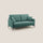 Divano 3 Posti 180x94x90 cm in Tessuto Verde Acqua