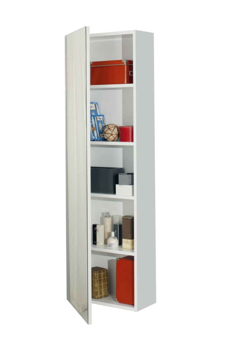 Scarpiera Libreria 5 Ripiani in Melaminico 52,5x23x160cm TFT Sc Bianca Specchio-2