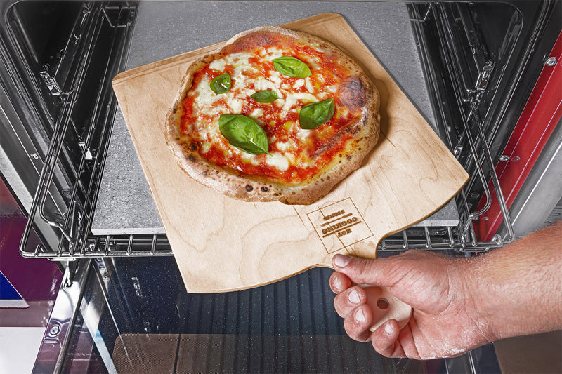 Set Pietra Lavica + Pala in Legno 35x35 cm da Forno per Pizza Napoletana-2