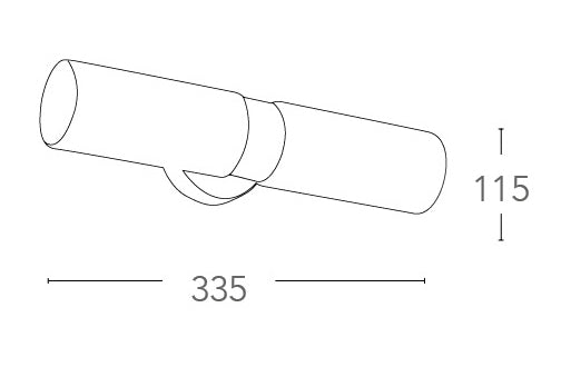 Applique Metallo Nikel diffusori Cilindrici Vetro Lampada Sopra Specchio Bagno E14 Intec SPOT-B-JOY-3