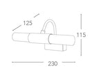 Applique Metallo Cromo Diffusori Cilindrici Vetro Lampada da Bagno G9 Intec SPOT-B-ROBY-3