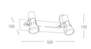 Faretto Spot 2 Luci Orientabili Metallo Cromato E14 Intec SPOT-CADILLAC-2-3