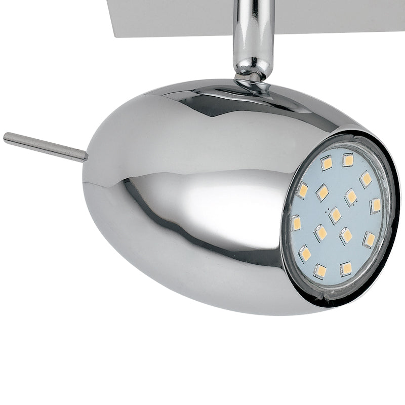 Faretto Spot Tondo Metallo Cromo Interno Moderno Led 5 watt Luce Calda Intec SPOT-MADRID-1-2