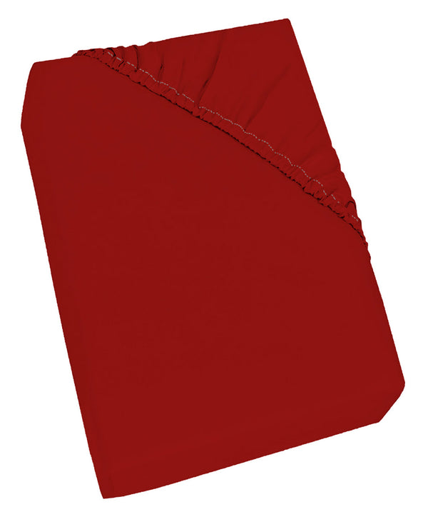 prezzo Drap de dessous avec coins et élastique Couleur unie Rouge Différentes tailles