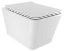 Coppia di Sanitari WC e Bidet Sospesi in Ceramica 36x52x35 cm Street Bonussi Bianco Lucido-2