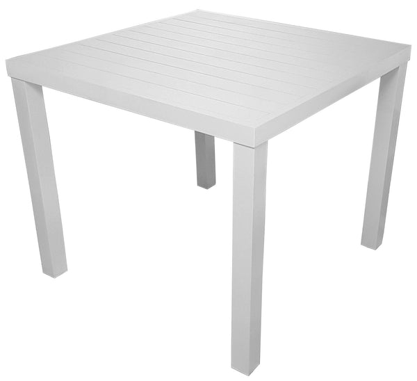 Table de jardin 80x80 cm en aluminium blanc San Vincenzo sconto