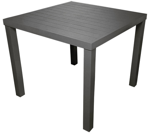 online Table de Jardin 80x80 cm en Aluminium Gris San Vincenzo