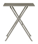 Tavolino Quadrato Pieghevole da Giardino 60x60x72 cm in Ferro Tortora-3