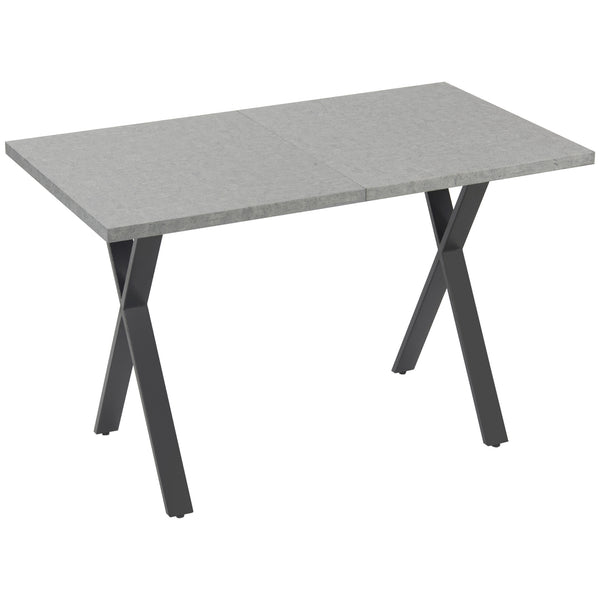 Tavolo da Pranzo per 4 persone 120x70x76 cm Piano Effetto Roccia sconto