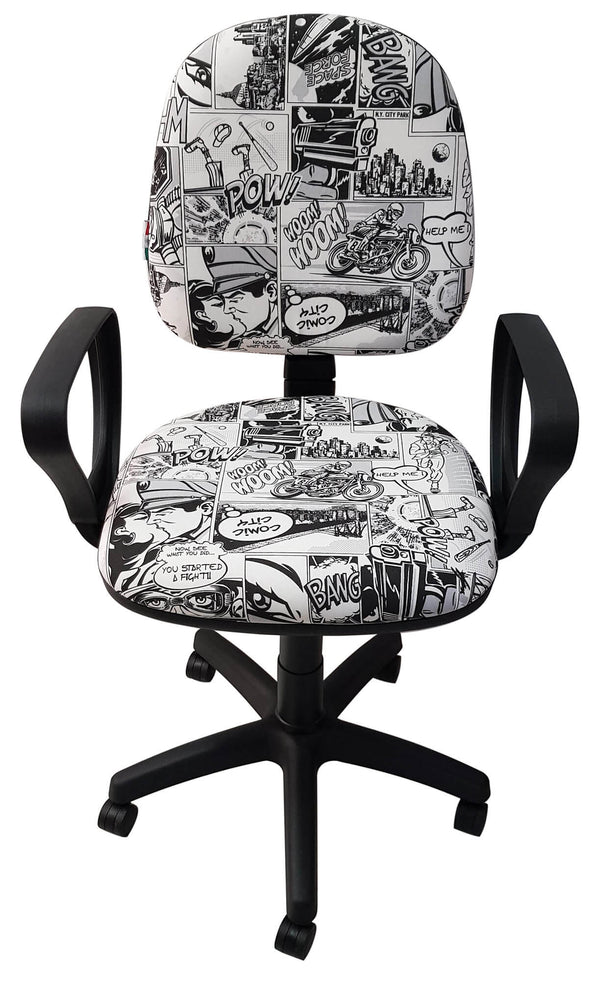 online Fauteuil de bureau opératif en tissu Renier Comics noir et blanc