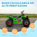 Mini Quad Elettrico per Bambini 6V Verde Grigio e Nero-6