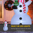 Pupazzo di Neve Gonfiabile 93x83x180 cm con Luci LED da Esterno e Interno-4