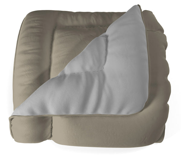 Couette Hiver en Microfibre 300gr Double Face Taupe/Gris Clair Différentes Tailles sconto