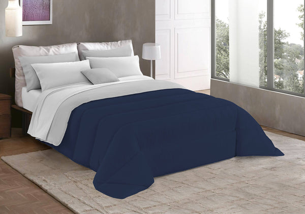 Couette Hiver Double Face 250gr Bleu Foncé/Gris Clair acquista