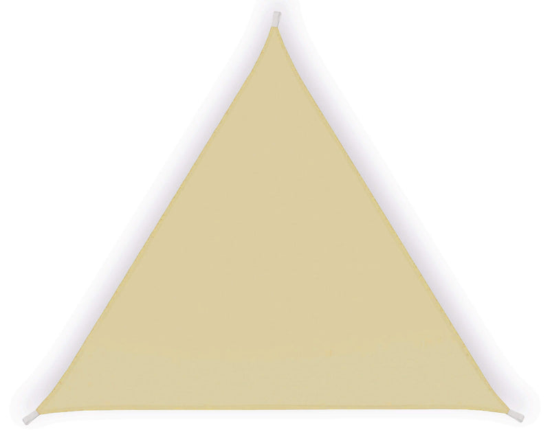 Tenda a Vela Ombreggiante Triangolare 5x5x5m in Poliestere Beige-1